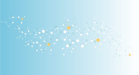 Molecular structure yellow white